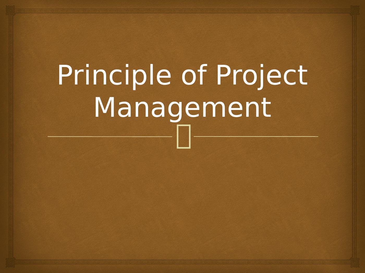 Principle of Project Management Presentation 2022