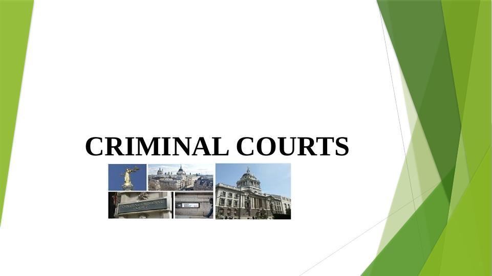 Explain the structure and Workings of criminal courts_1
