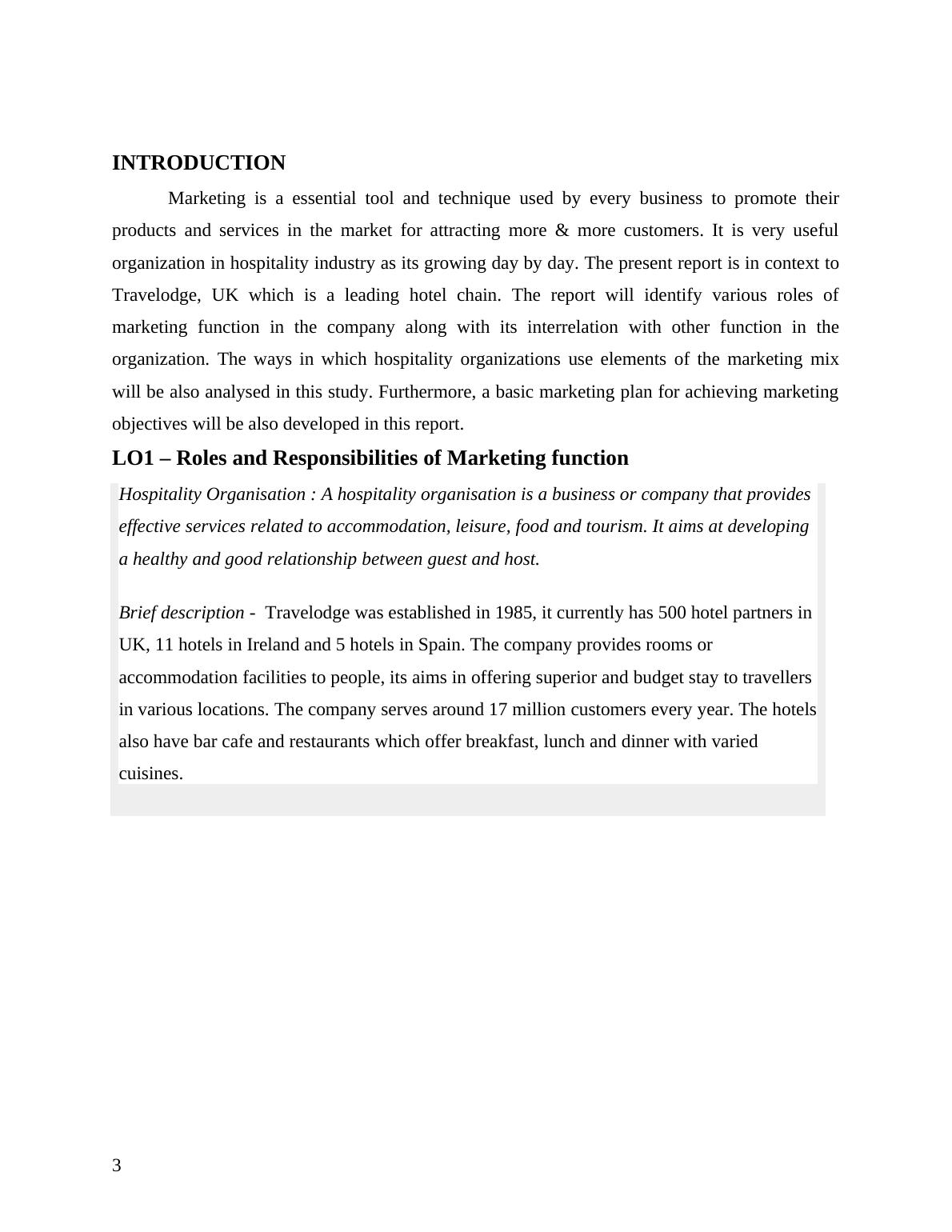 hospitality marketing essay