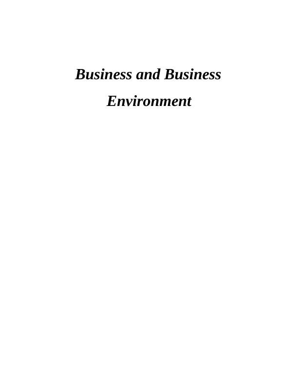 Business and Business Environment Assignment - British Red Cross society_1