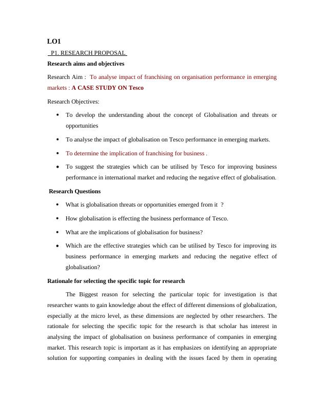 Challenges Faced by Company Due to Globalisation - Assignment_4