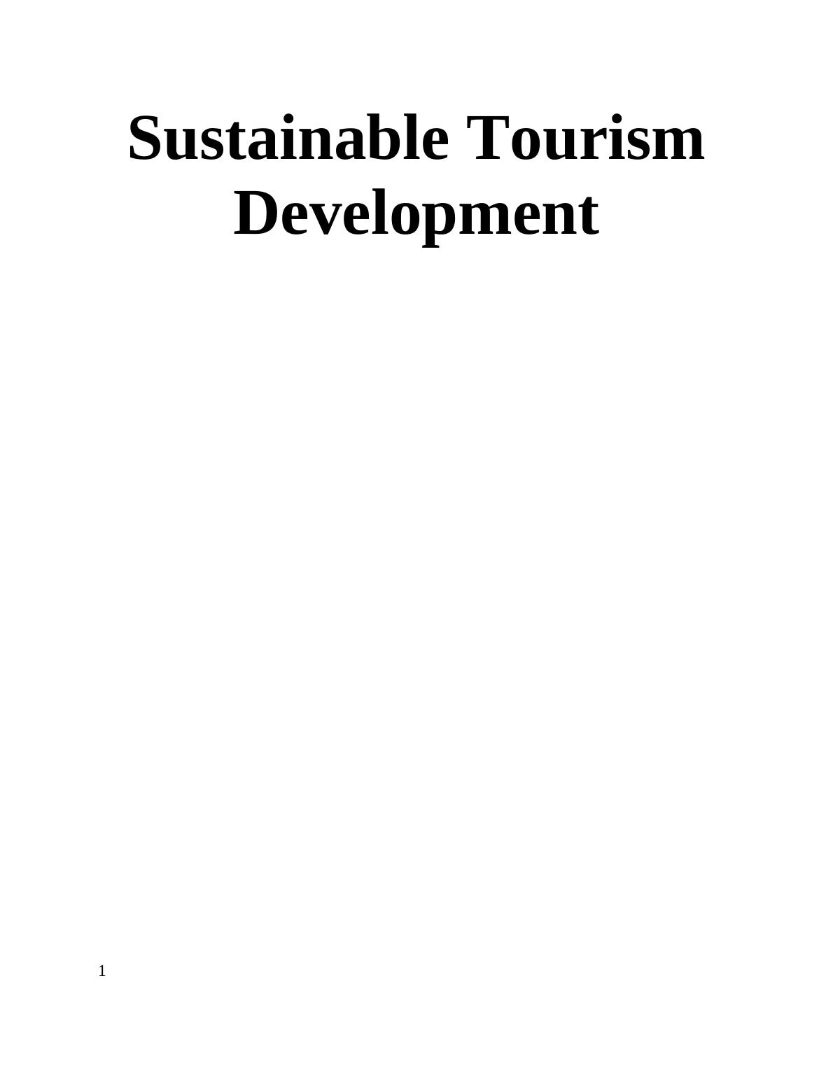 Inasustainable tourism development INTRODUCTION 3 Task 13 1.13 1.24_1