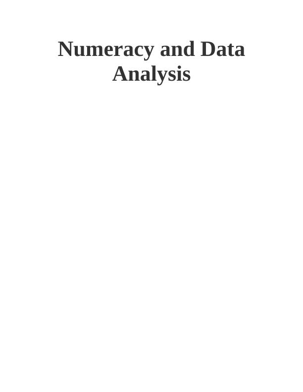 Numeracy and Data Analysis Assignment : Bristol_1