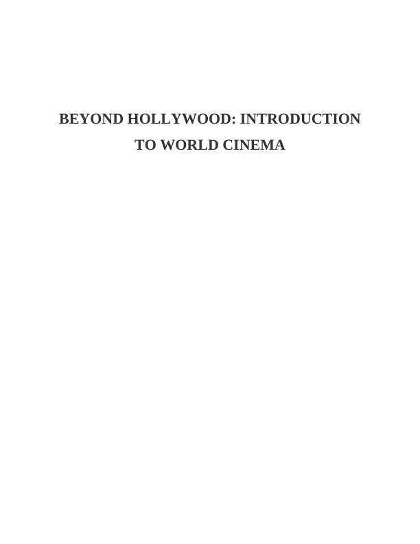 Introduction to World Cinema : “The Intouchables”_1