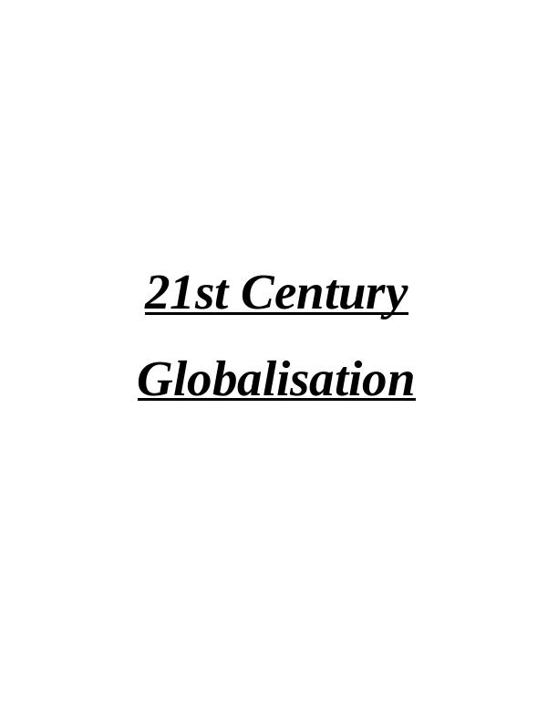 21st Century Globalisation_1