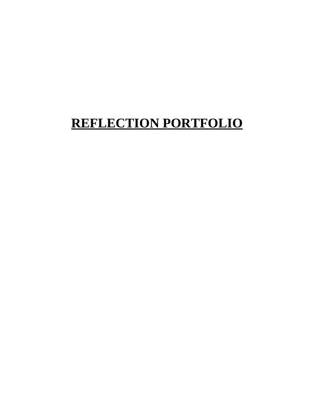 Reflection Portfolio Report_1