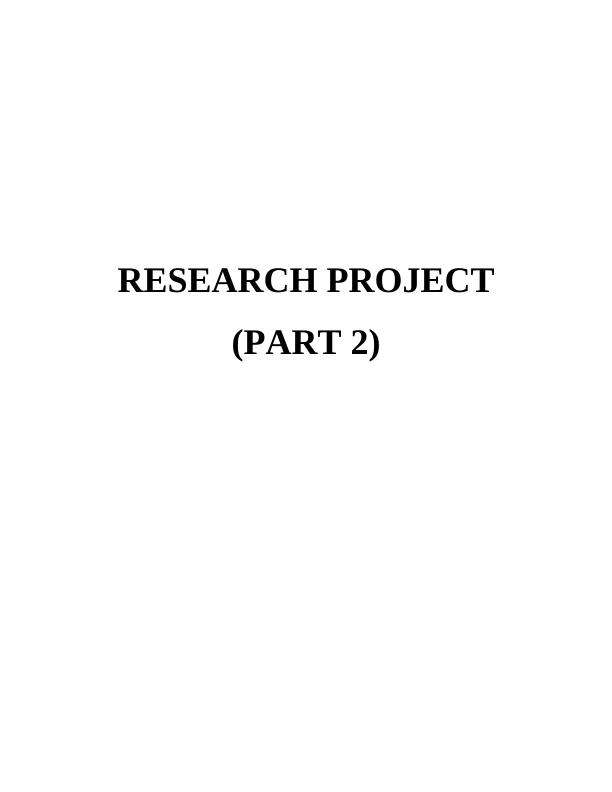 Research Project on Consumer Analysis_1