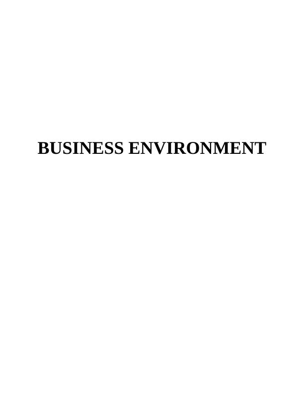 NESTLE Business Environment : Report_1