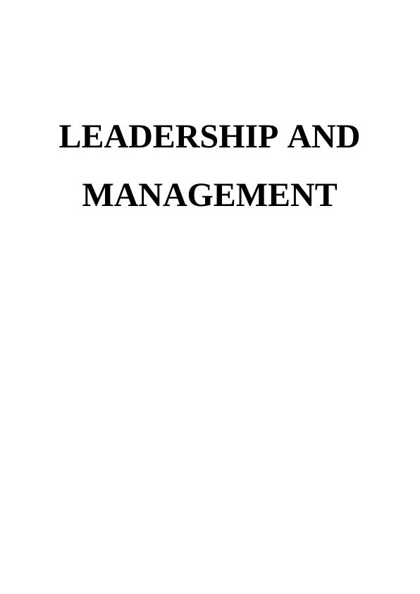 Leadership and Management Report- Care Homes_1