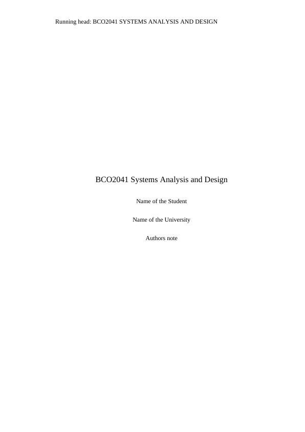 BCO2041 System Analysis and Design_1