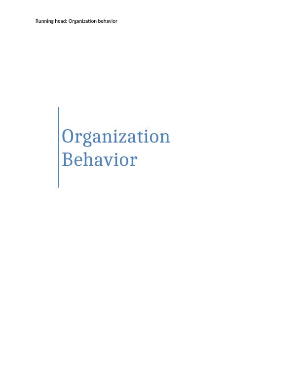 Report - Organizational Behavior_1