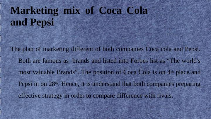 Marketing Mix of Coca Cola and Pepsi_5