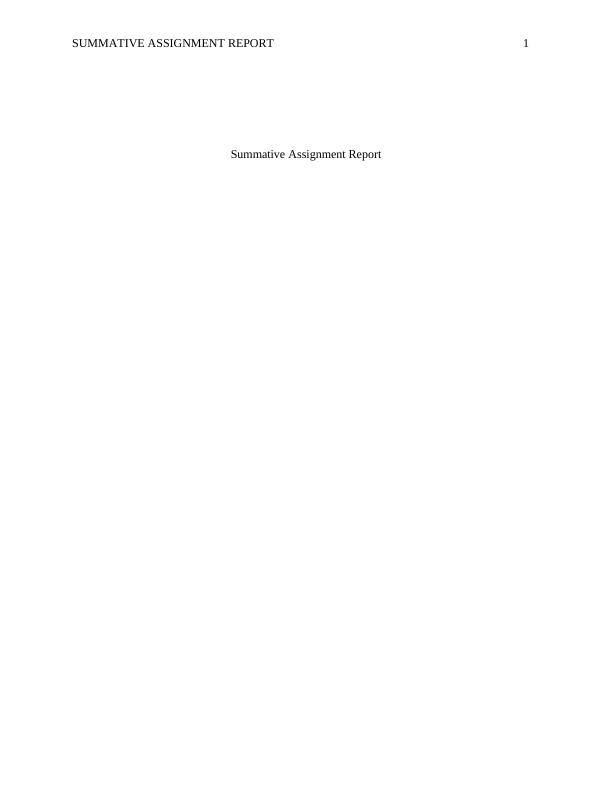 Summative Assignment Report_1