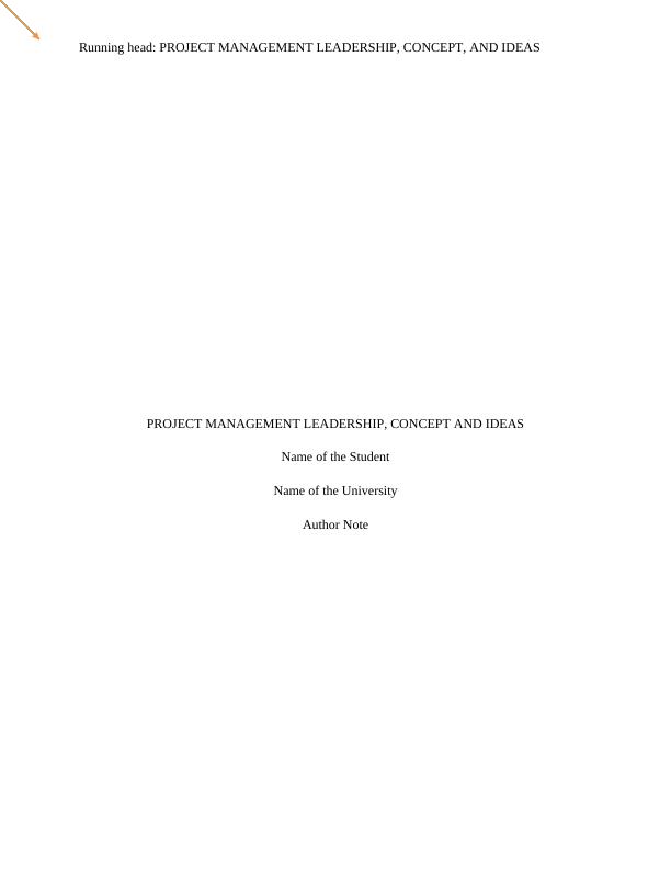 Project Management Leadership Report_1