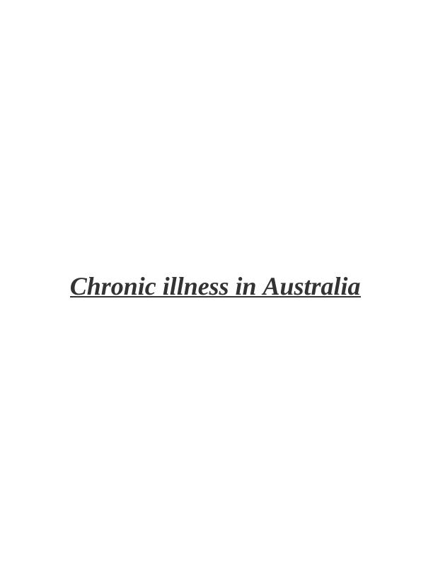 Chronic Illness and Supportive Care - Assignment_1