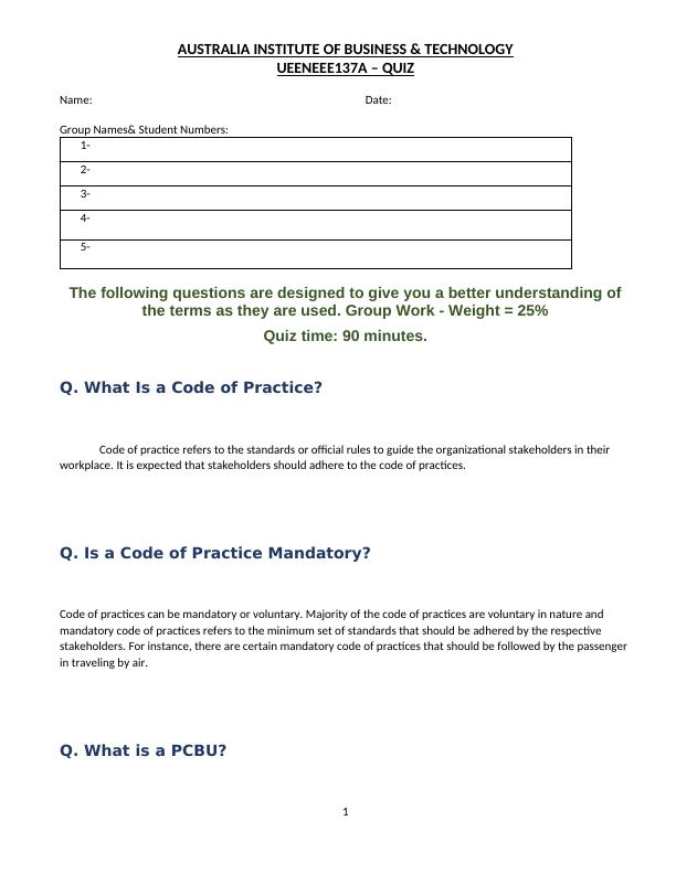 Questions on Codes of Practice in Group Work_1