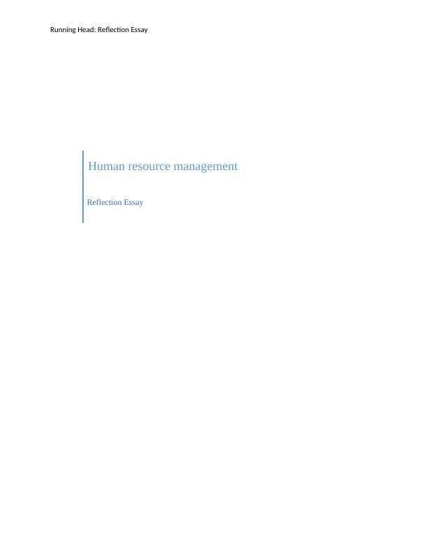 Human Resource Management Assignment Essay_1