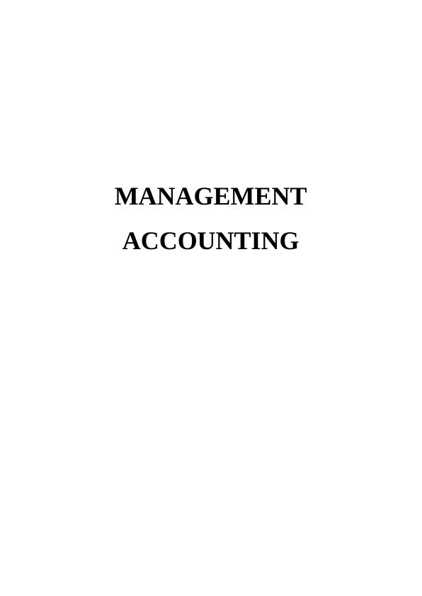 Management Accounting Assignment | Airline Company_1