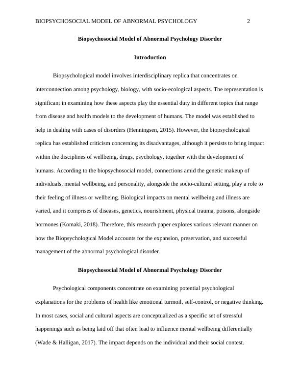 Biopsychosocial Model of Abnormal Psychology Disorder_2