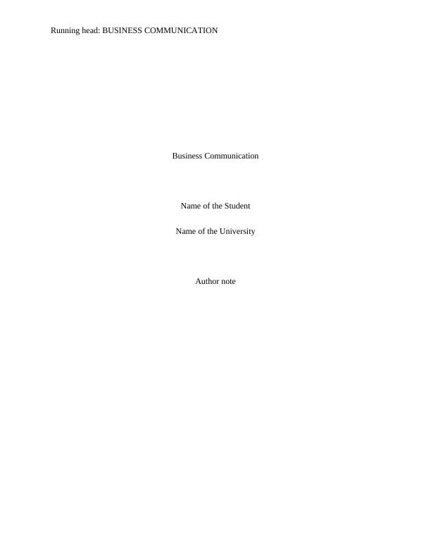 Assignment on Business Communications_1
