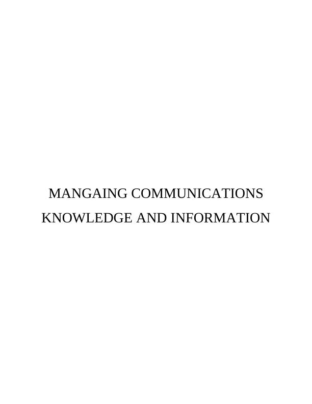 Report on Managing communications_1