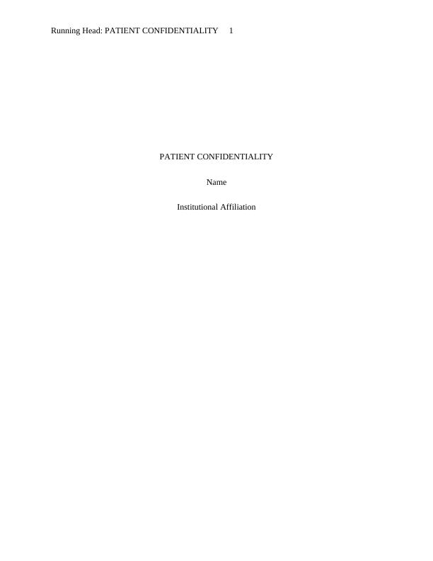 Patient confidentiality Assignment PDF_1