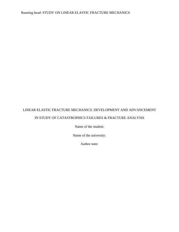 Study on linear elastic fracture mechanics PDF_1