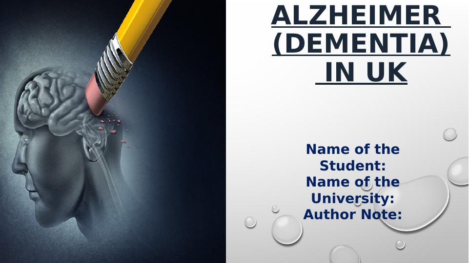 Alzheimer Dementia In UK - Presentation_1