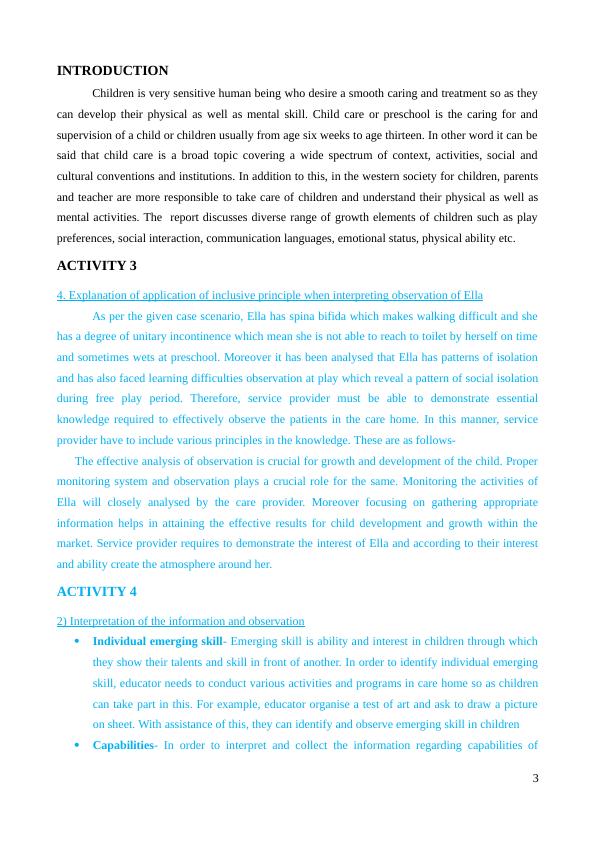 CHCECE023 Integrated Workplace Assessment Task Activities - Analyse Information to Inform Learning_3
