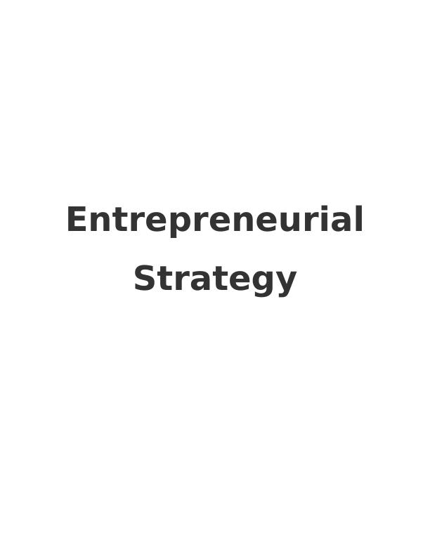 Entrepreneurial Strategy: Evaluation of Strategic Capabilities and Position of South Business Technologies_1
