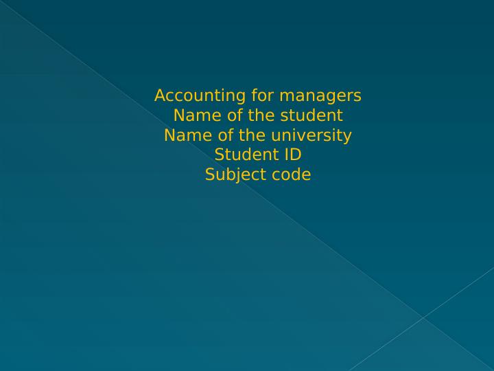 Accounting for Managers - Metcash Limited_1