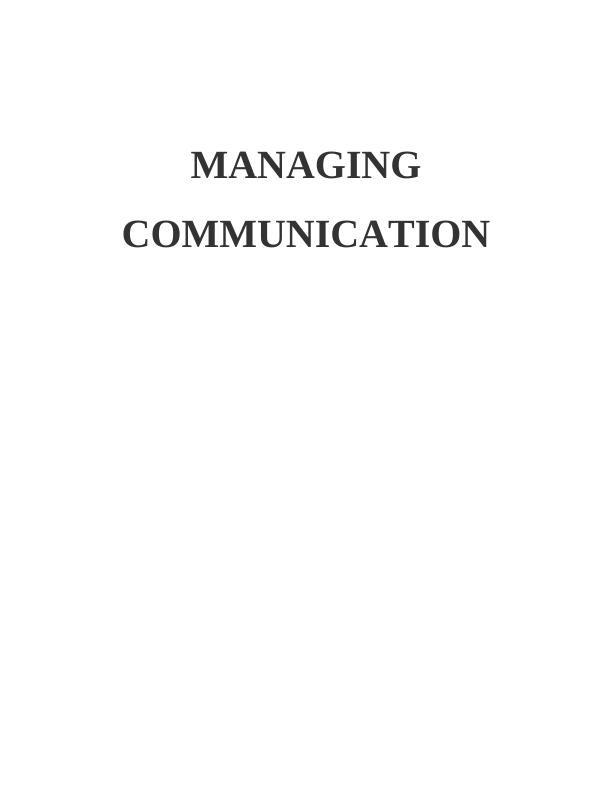 Assignment on Managing Communication Knowledge_1