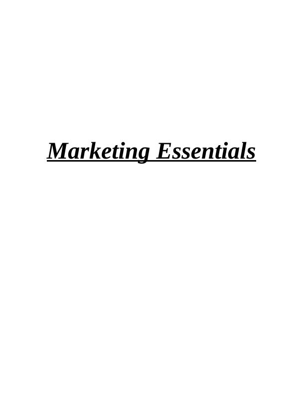 Marketing Essentials of ALDI Report_1