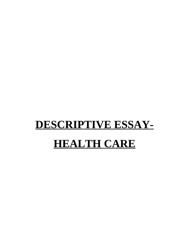 Essay on Health Care Sample_1
