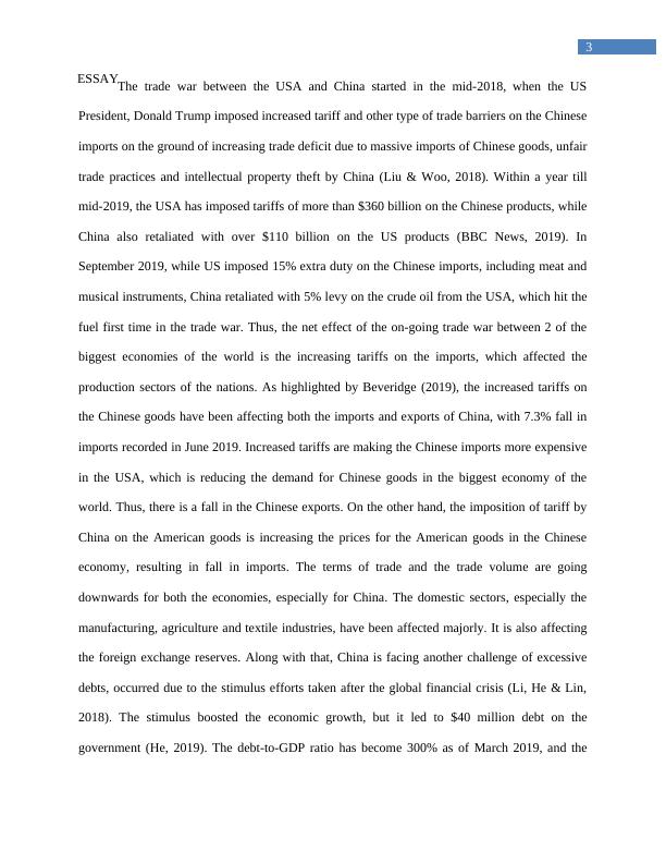 Essay on ‘impact of a fall in the rate of growth of the Chinese economy on macroeconomic conditions in Australia’ 2022_4