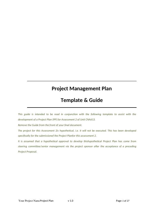 Project Management Plan Template & Guide_1