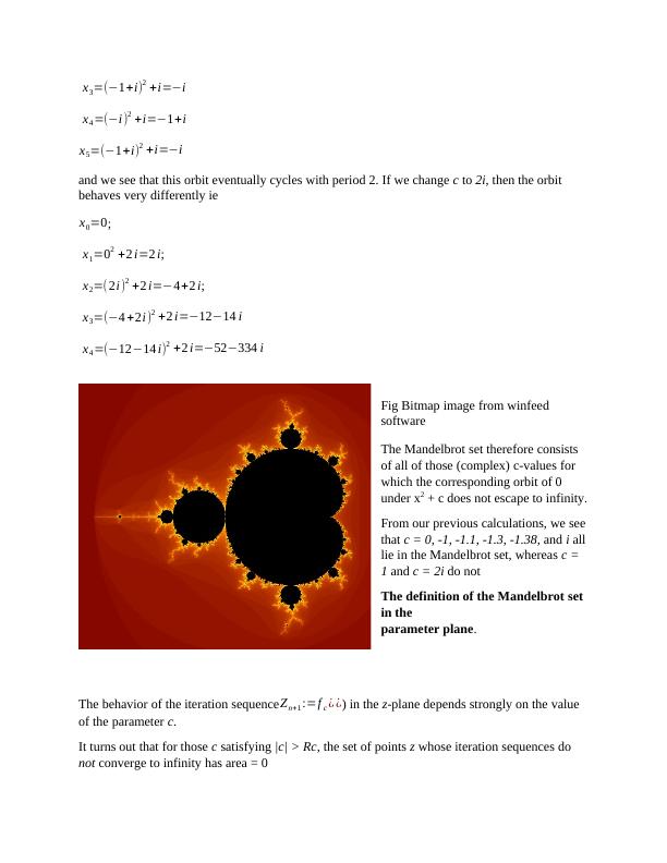 Computer Science Assignment | Mandelbrot Set Assignment