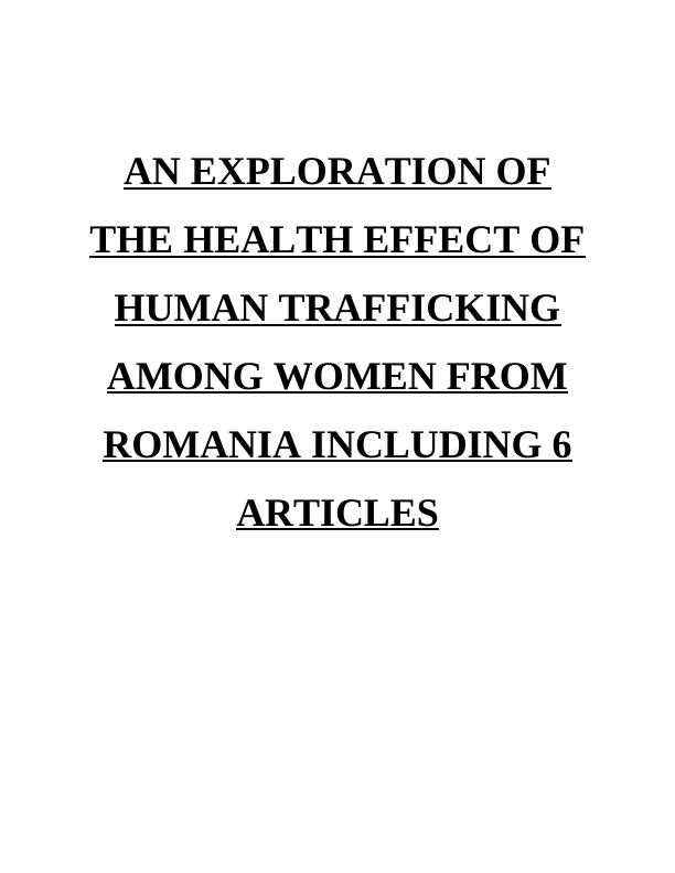 An exploration of the health effect of human trafficking among women from Romania_1