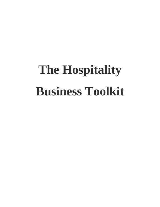 The Hospitality Businesses Toolkit | Assignment_1