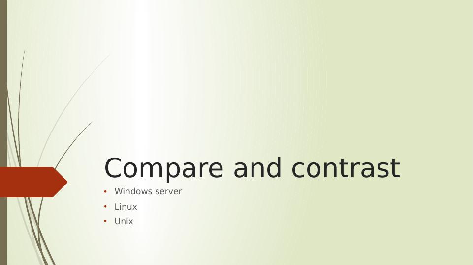 Compare and Contrast Windows Server_2