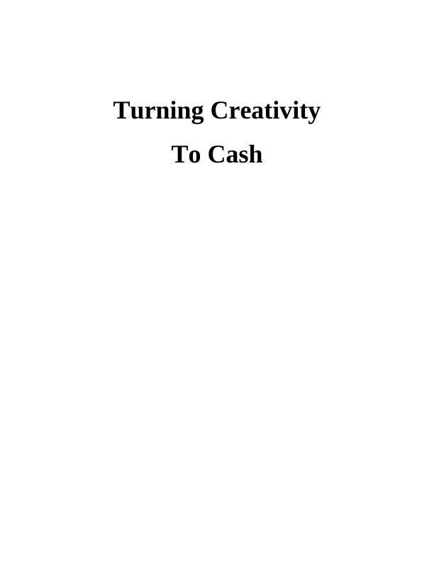 Turning Your Creativity into Cash_1