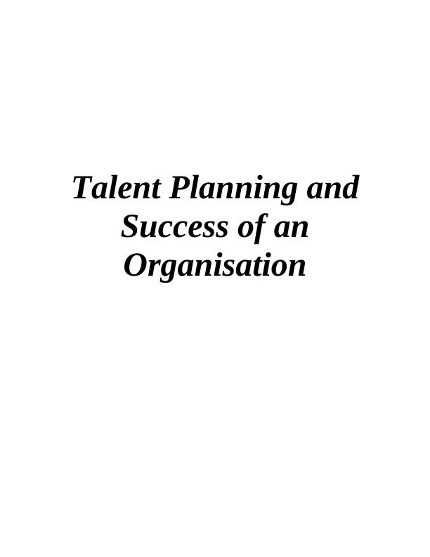 Talent Management Assignment : ARGOS_1