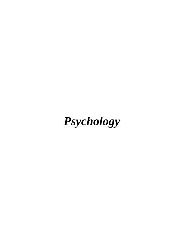 Case Study on Psychology Assignment_1