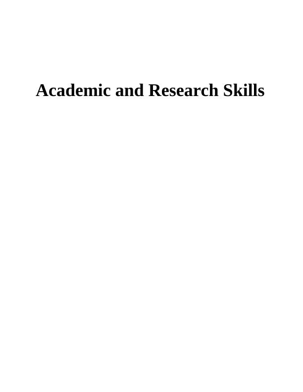 Academic and Research Skills: Report_1