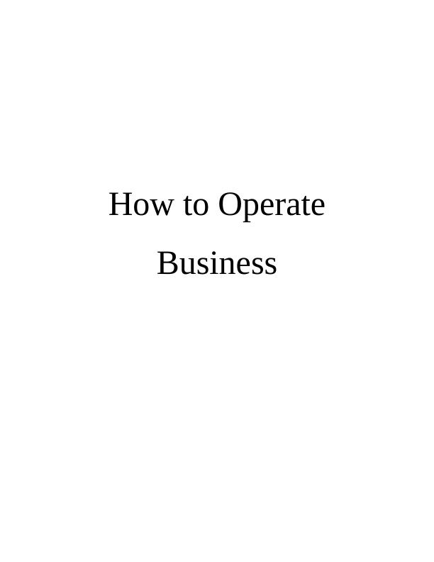How to Operate Business_1