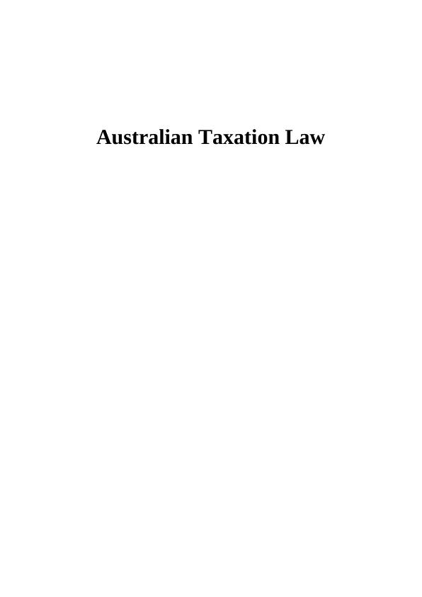 Australian Taxation Law_1