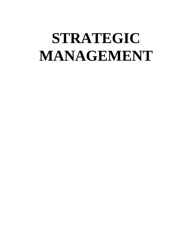 Strategic Management: Sainsbury's Case Study_1