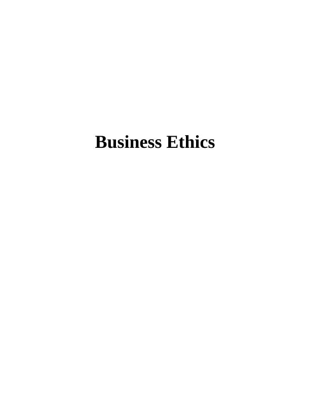 Business Ethics INTRODUCTION_1