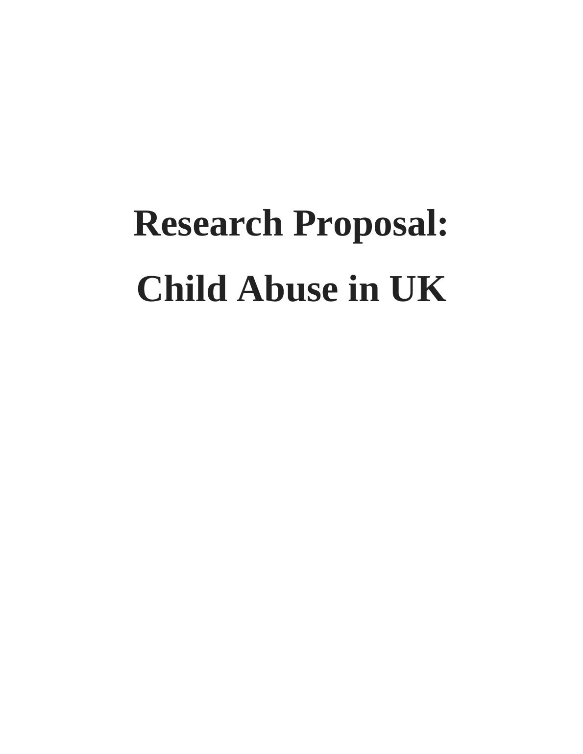 research proposal about child abuse