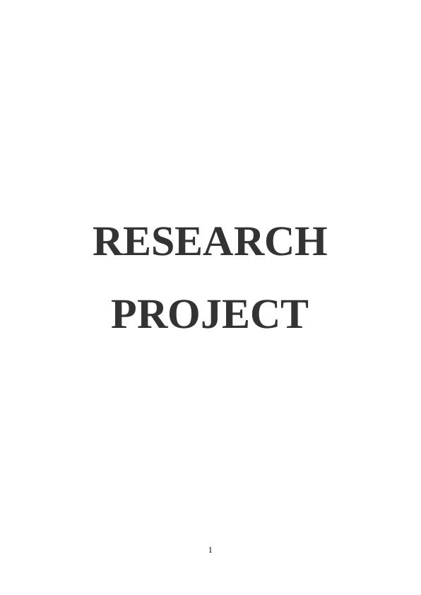 RESEARCH PROJECT TABLE OF CONTENTS Introduction 8 LITERATURE REVIEW6 RESEARCH PROJECT TABLE OF CONTENTS_1